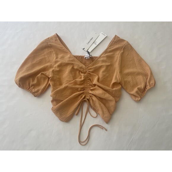 NWT Calvin Klein Beige‎ Top Adjustable Drawstring Size Large - Picture 7 of 7